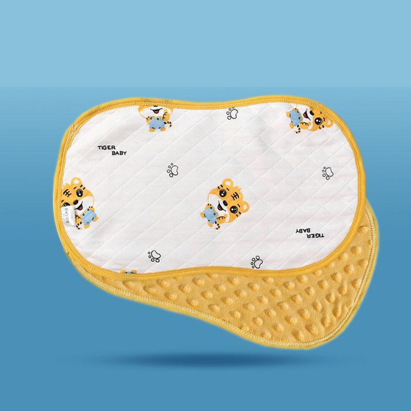 Gối xô sơ sinh gối cotton cho bé sơ sinh 25x40cm gối hạt đậu chống bẹp đầu thoáng khí sử dụng được 2 mặt