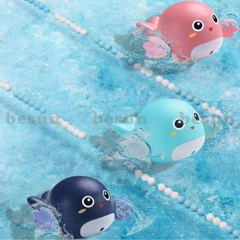 Đồ chơi nhà tắm cá vặn cót ngộ nghĩnh thả bồn bơi trong nước cho bé