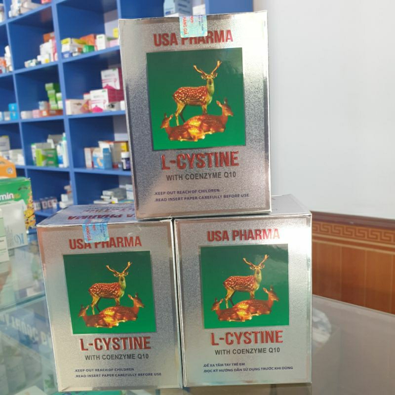 Viên uống L-CYSTINE 500mg đẹp da, giảm dụng tóc, giảm thâm nám hiệu quả hộp 60 viên