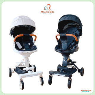 Xe đẩy gấp gọn 2 chiều cho bé Monmon 0M+, xe đẩy du lịch xoay 360 độ siêu nhẹ - Monnie Kids