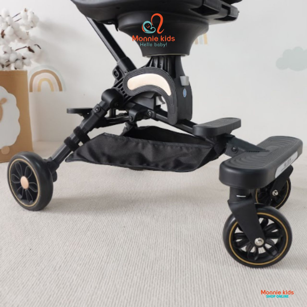 Xe đẩy gấp gọn 2 chiều cho bé Monmon 0M+, xe đẩy du lịch xoay 360 độ siêu nhẹ - Monnie Kids
