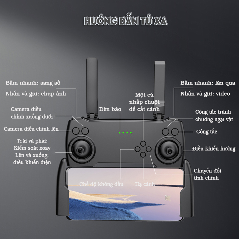 Flycam P9-8K định vị bằng ánh sáng tránh vật cản thông minh thời gian bay lâu trở về tự động Máy Bay mini camera | BigBuy360 - bigbuy360.vn