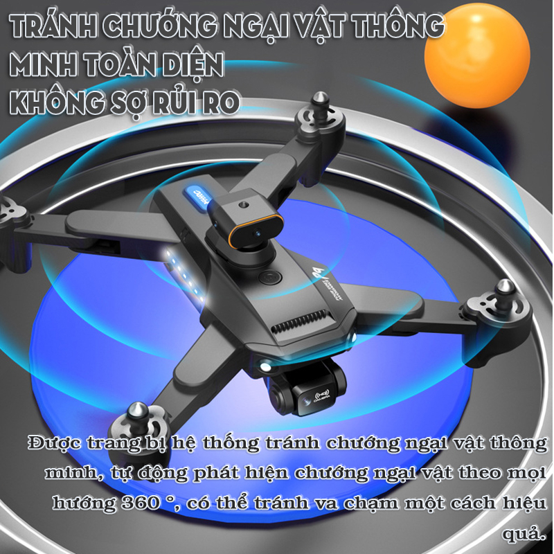 Flycam P9-8K định vị bằng ánh sáng tránh vật cản thông minh thời gian bay lâu trở về tự động Máy Bay mini camera | BigBuy360 - bigbuy360.vn