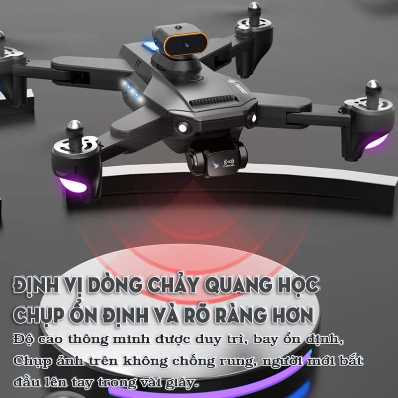 Flycam P9-8K định vị bằng ánh sáng tránh vật cản thông minh thời gian bay lâu trở về tự động Máy Bay mini camera | BigBuy360 - bigbuy360.vn