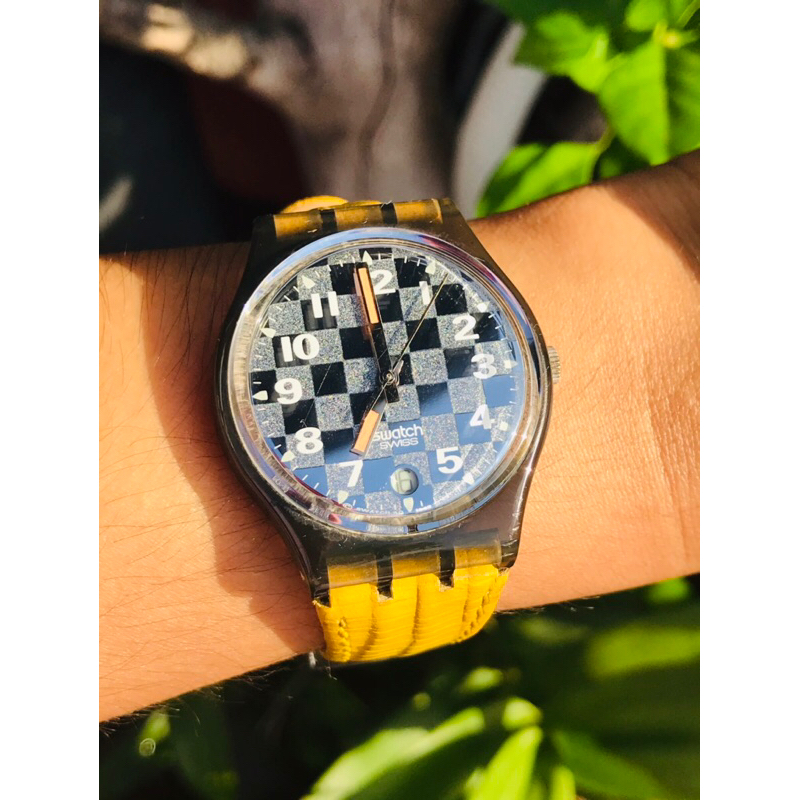 Đồng hồ nam swatch mặt 35mm máy Thuỵ 🇨🇭🇨🇭🇨🇭🇨🇭🇨🇭 dây da