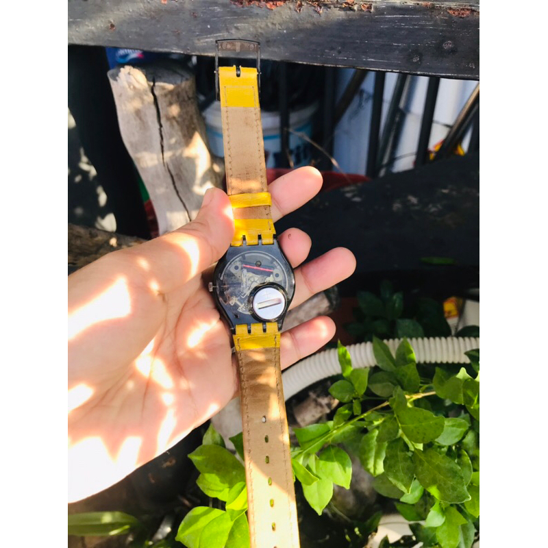 Đồng hồ nam swatch mặt 35mm máy Thuỵ 🇨🇭🇨🇭🇨🇭🇨🇭🇨🇭 dây da