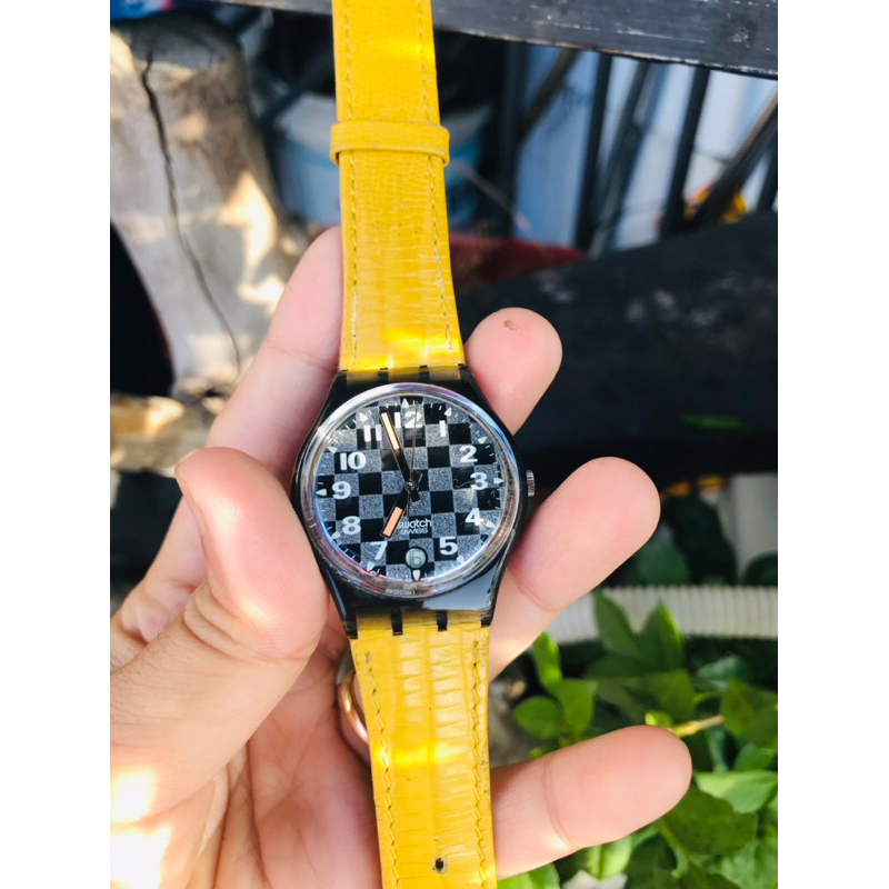 Đồng hồ nam swatch mặt 35mm máy Thuỵ 🇨🇭🇨🇭🇨🇭🇨🇭🇨🇭 dây da