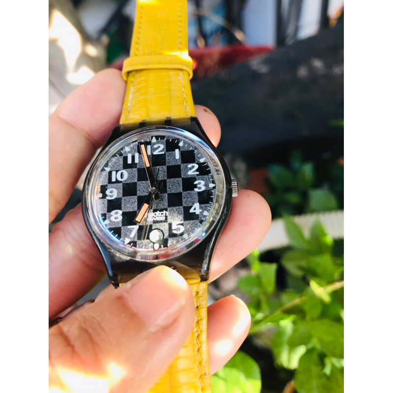 Đồng hồ nam swatch mặt 35mm máy Thuỵ 🇨🇭🇨🇭🇨🇭🇨🇭🇨🇭 dây da
