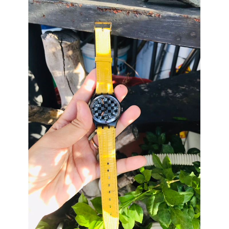 Đồng hồ nam swatch mặt 35mm máy Thuỵ 🇨🇭🇨🇭🇨🇭🇨🇭🇨🇭 dây da