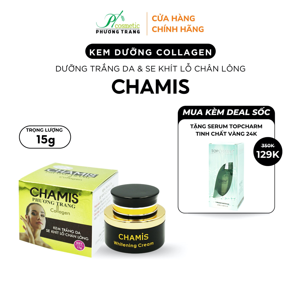Kem Dưỡng Trắng Da COLLAGEN CHAMIS  - Giúp Làm Mịn Da, Se Khít Lỗ Chân Lông