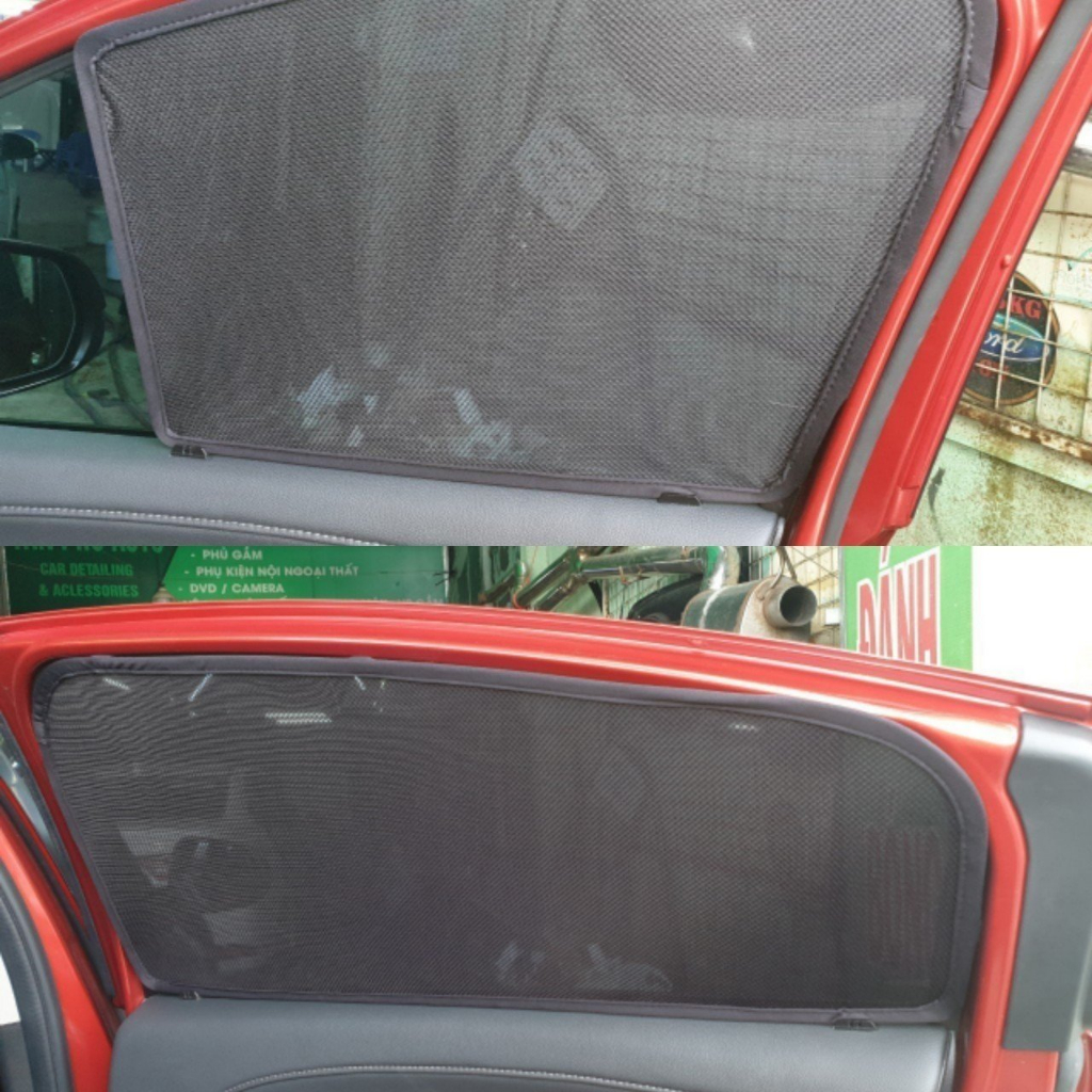 Rèm Che Nắng Nam Châm Xe Vinfast Lux A Bộ 4 tấm chắn nắng chuẩn form xe, nam châm hút mạnh