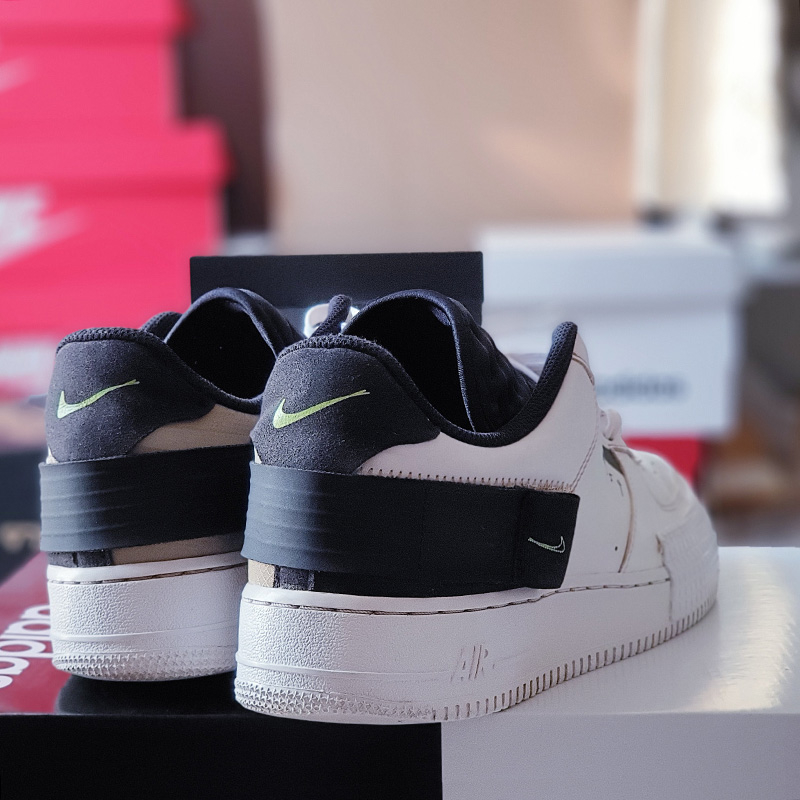 Giày Air Force 1 Type White Black Volt, size 40-42, real 2hand