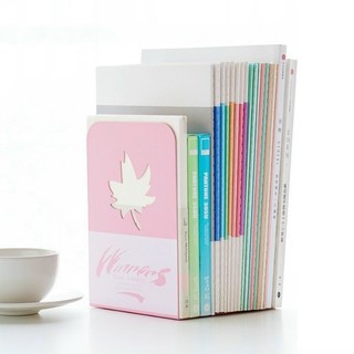 Set 2 miếng chặn sách kim loại, giá đỡ sách bằng kim loại họa tiết decor bàn học