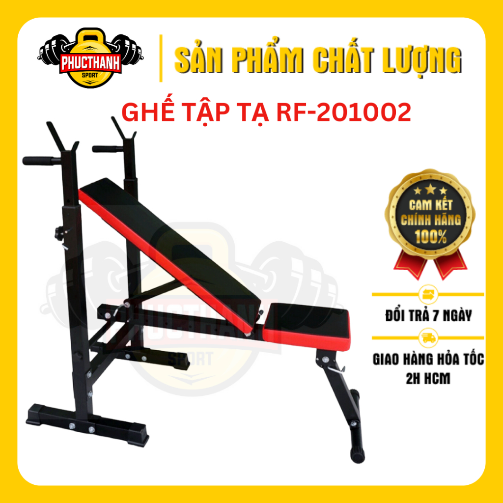 Ghế tập cử tạ đa năng ghế ​gập bụng ghê tập gym đa năng thiết bị thể hình RF-201002 [REEFIT]