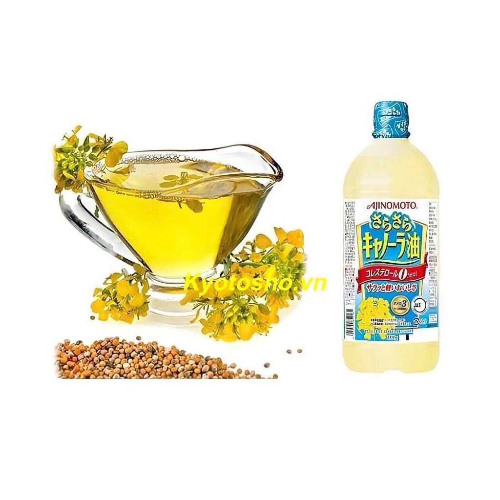 Dầu ăn hoa cải AJNOMOTO Nhật Bản 1000g,dầu hoa cải,hạt cải
