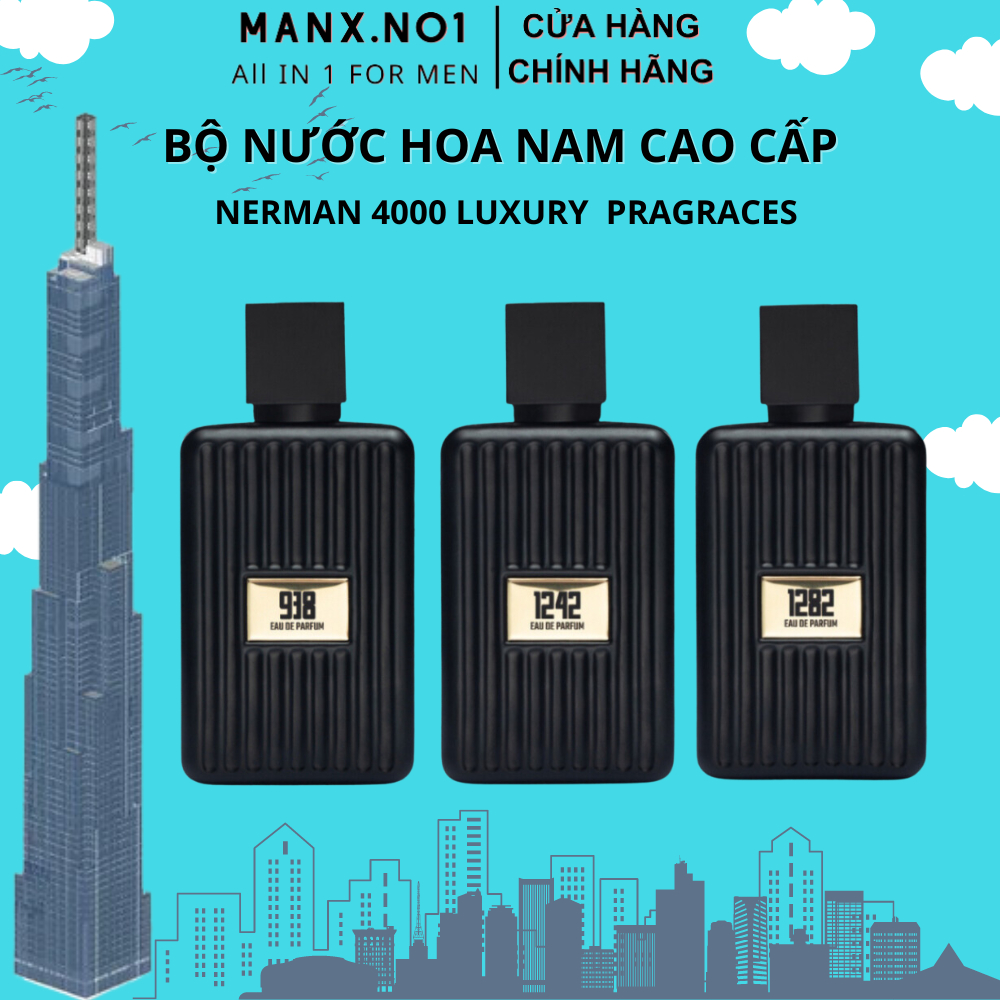 Nerman - Nước hoa nam Nerman 4000 chính hãng, Hương thơm mạnh mẽ lôi cuốn, lưu hương tới 8h-10h dung tích 50ml/chai