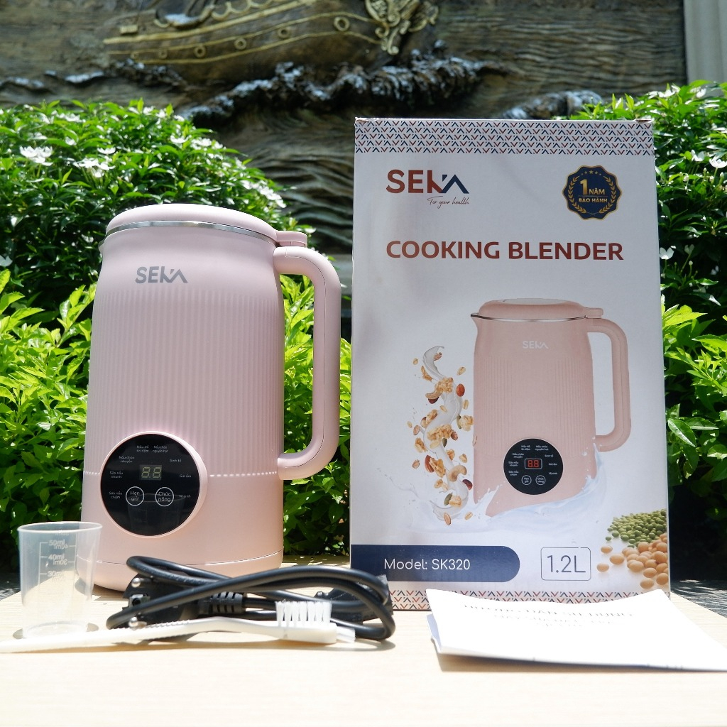 Máy xay sữa hạt SEKA SK-320 600ml công suất 600W 6 chức năng, máy làm sữa hạt đa năng bảo hành 12 tháng