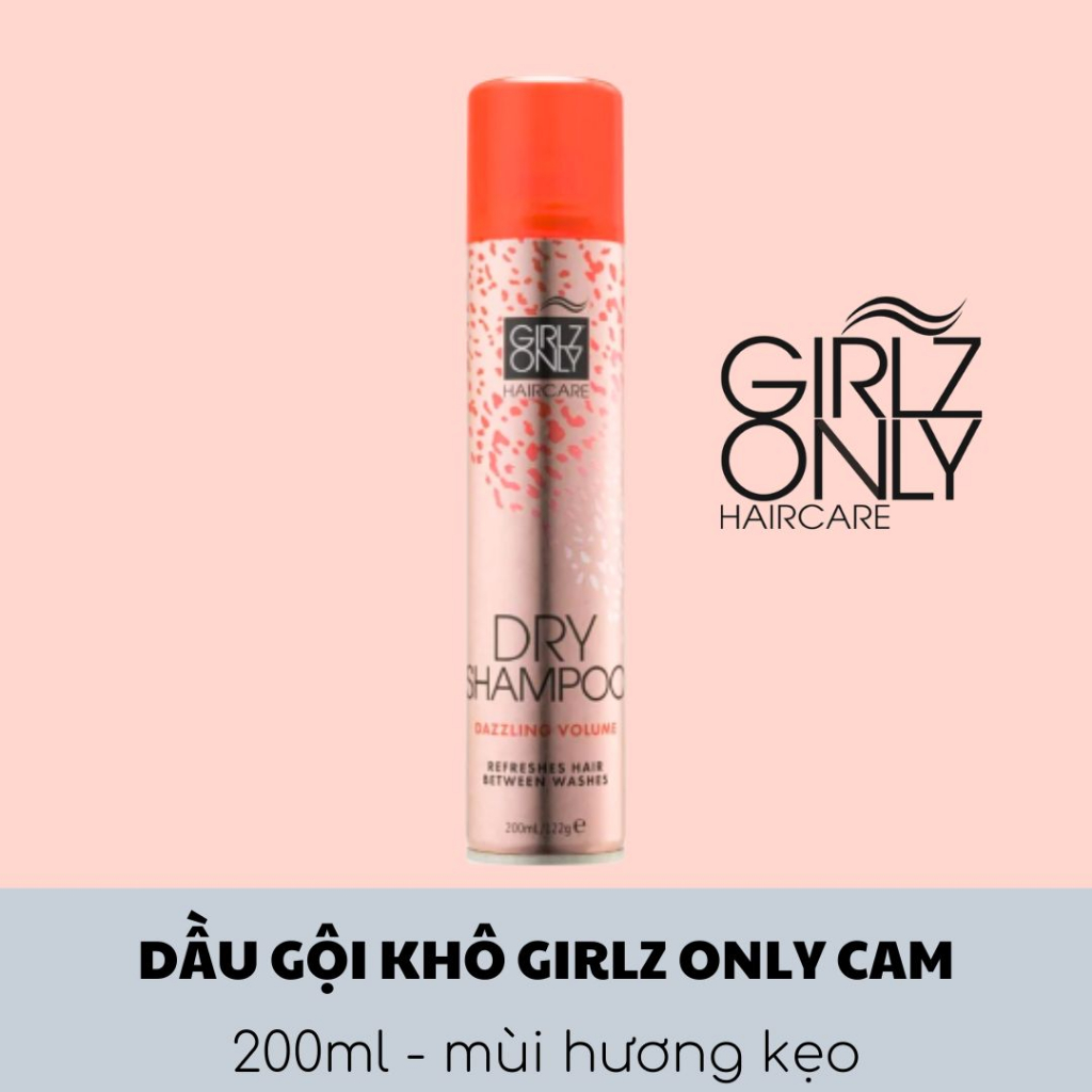 Dầu Gội Khô Girlz Only Party Nights | Dawn 'Til Dusk | Dazzling Volume | No Residue Nude 200ml