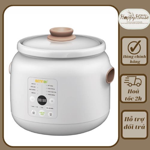(HÀNG CHÍNH HÃNG) Nồi hầm chậm, chưng yến, đun cách thuỷ cao cấp điện tử Bennix BN-30SLC dung tích 3L- Xuất xứ Thái Lan