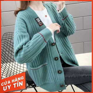 Áo Khoác Len Cardigan Nữ Đi Học Form Rộng Quảng Châu Đẹp