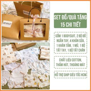 [HỎA TỐC] Set Đồ Sơ Sinh Đầy Tháng 15 Chi Tiết Cho Bé Trai Và Bé Gái