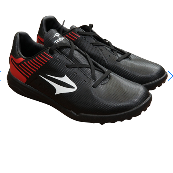 GIÀY BÓNG ĐÁ TOPPER NAM, XUẤT KHẨU, ĐEN GÓT ĐỎ - GL134