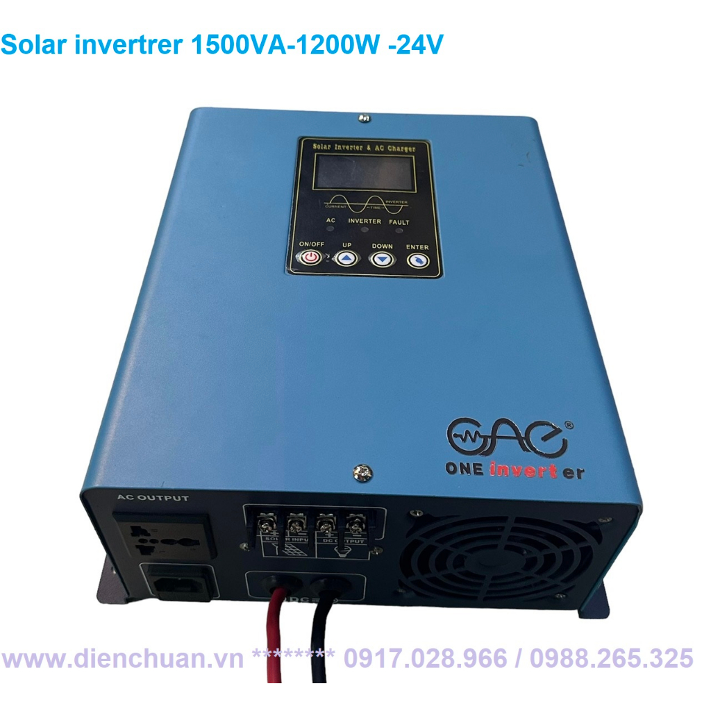 Kích điện- Biến tần Solar Inverter 1500VA/ 1200W / 24V CAE
