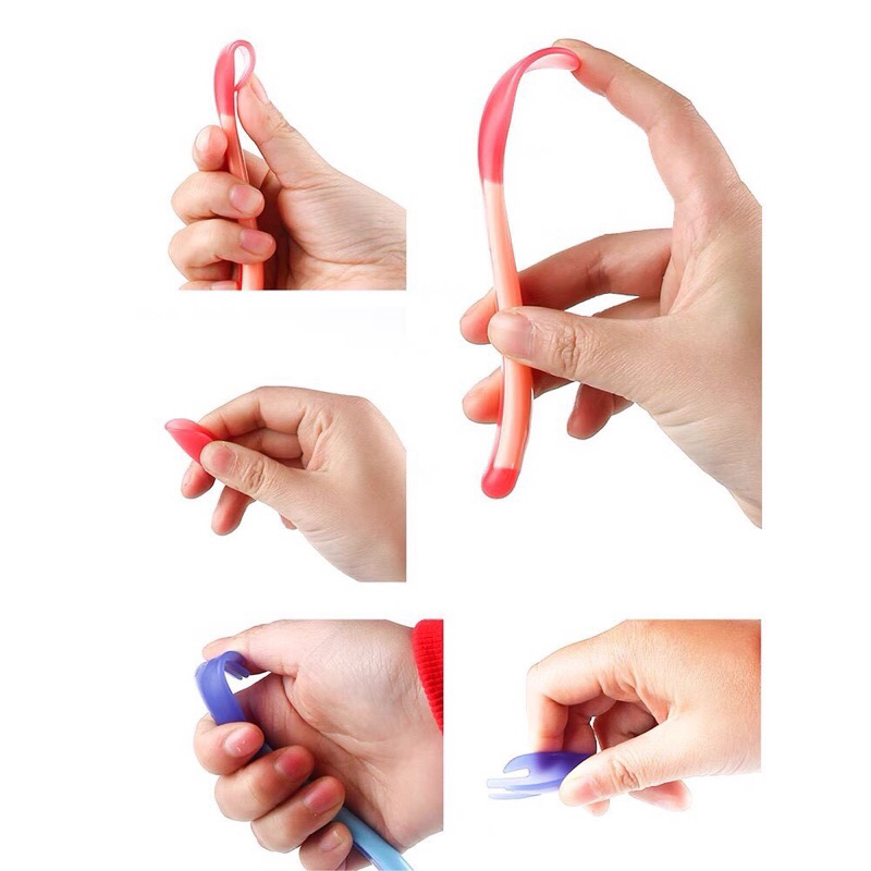 Thìa Sillicon BINBABY báo nóng cho béchất liệu cao su chống nhiệt