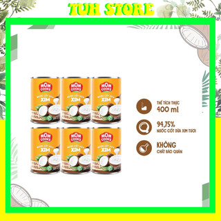 6 lon nước cốt dừa tươi cocoxim 400ml-tuh