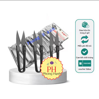 Bộ 12 cây kéo bấm cắt chỉ cán nhựa đen, kéo bấm ó đen tc-805b