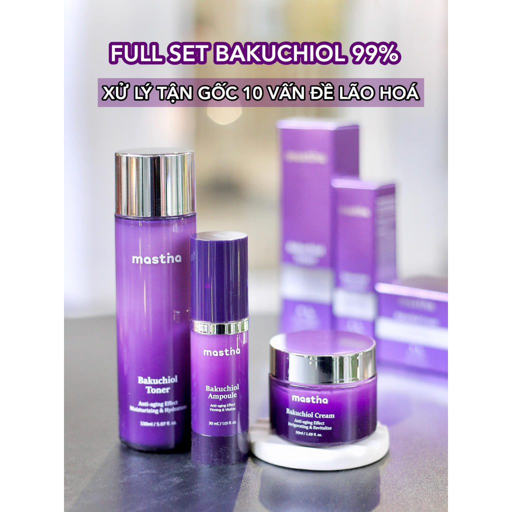 Set Dưỡng Da Chuyên Sâu Chống Lão Hóa Bakuchiol Mastinal Chính Hãng Hàn Quốc | Xù Korea