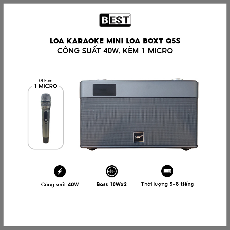 Loa BOXT Q5S | Loa Karaoke Mini  1 Micro