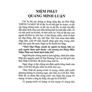 Sách - Niệm Phật Quang Minh Luận