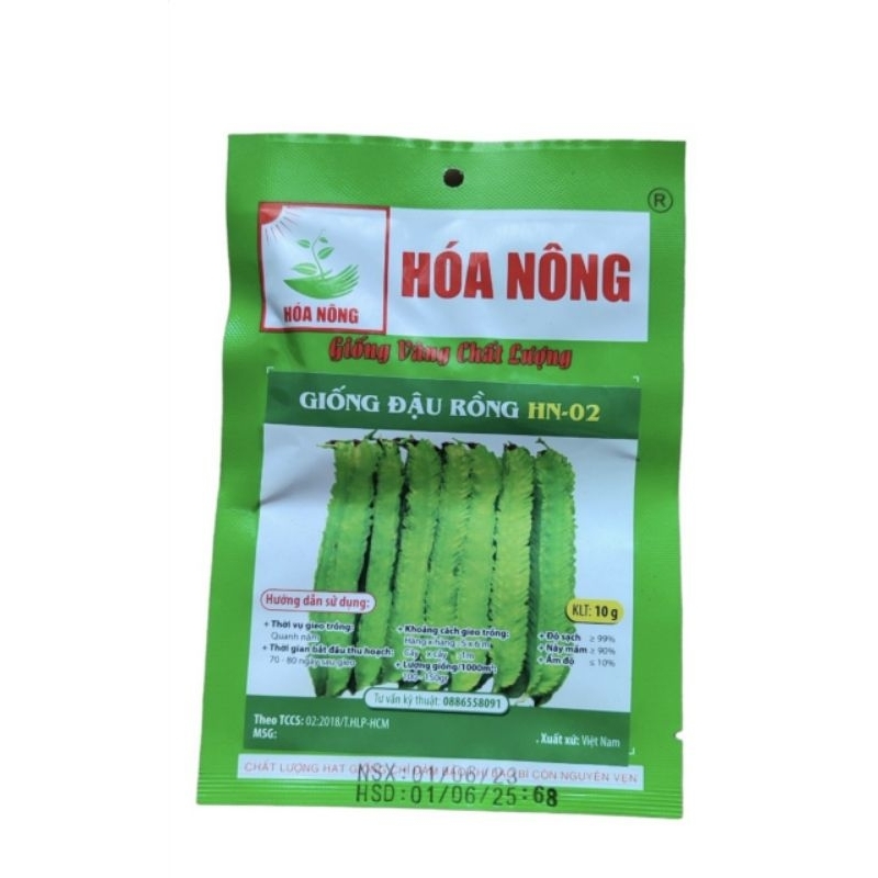 Hạt giống đậu rồng ngắn ngày cho trái quanh năm Gói 10gr