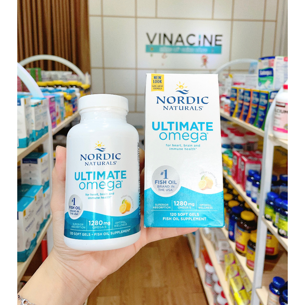 Viên dầu cá Nordic Naturals Ultimate Omega 3 -  1280mg hương Chanh của Mỹ