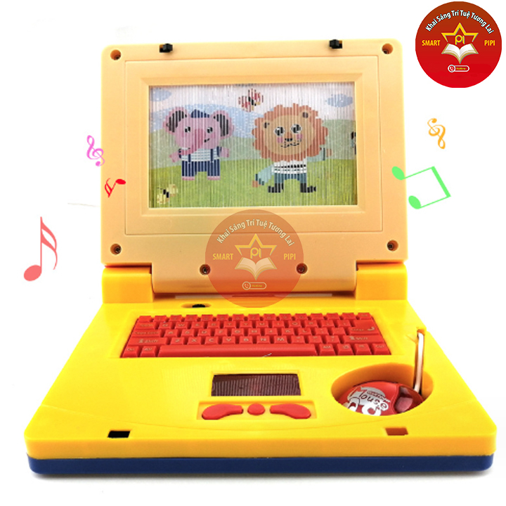 Đồ chơi âm nhạc, laptop máy tính kèm chuột phát nhạc đèn led thiết kế đẹp sống động giúp bé học hát, chữ, tập đánh đàn