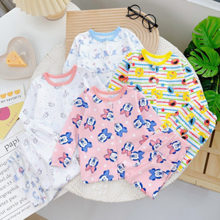  Bộ Sơ Sinh Vải Bozip MINKY MOM Quần Đắp Đũng Áo Nút Giữa Cho Bé SS-IN07 