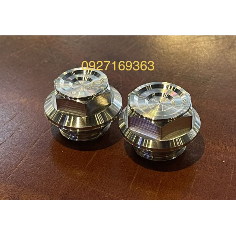 Ốc thăm nhớt Thái inõ 304 sáng bóng cho mọi loại xe