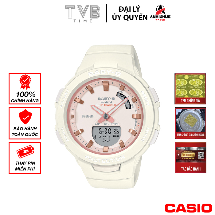 Đồng hồ nữ Casio Baby-G chính hãng Anh Khuê BSA-B100CS-7ADR