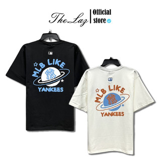 Áo thun ny ⛔ mlb like ⛔ unisex nam nữ in hình logo in nổi cá tính