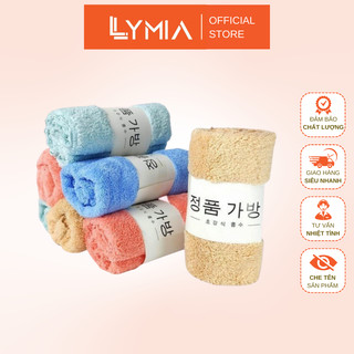 Khăn lau mặt Hàn Quốc LYMIA sợi bông lông cưu mềm mịn 50x30cm