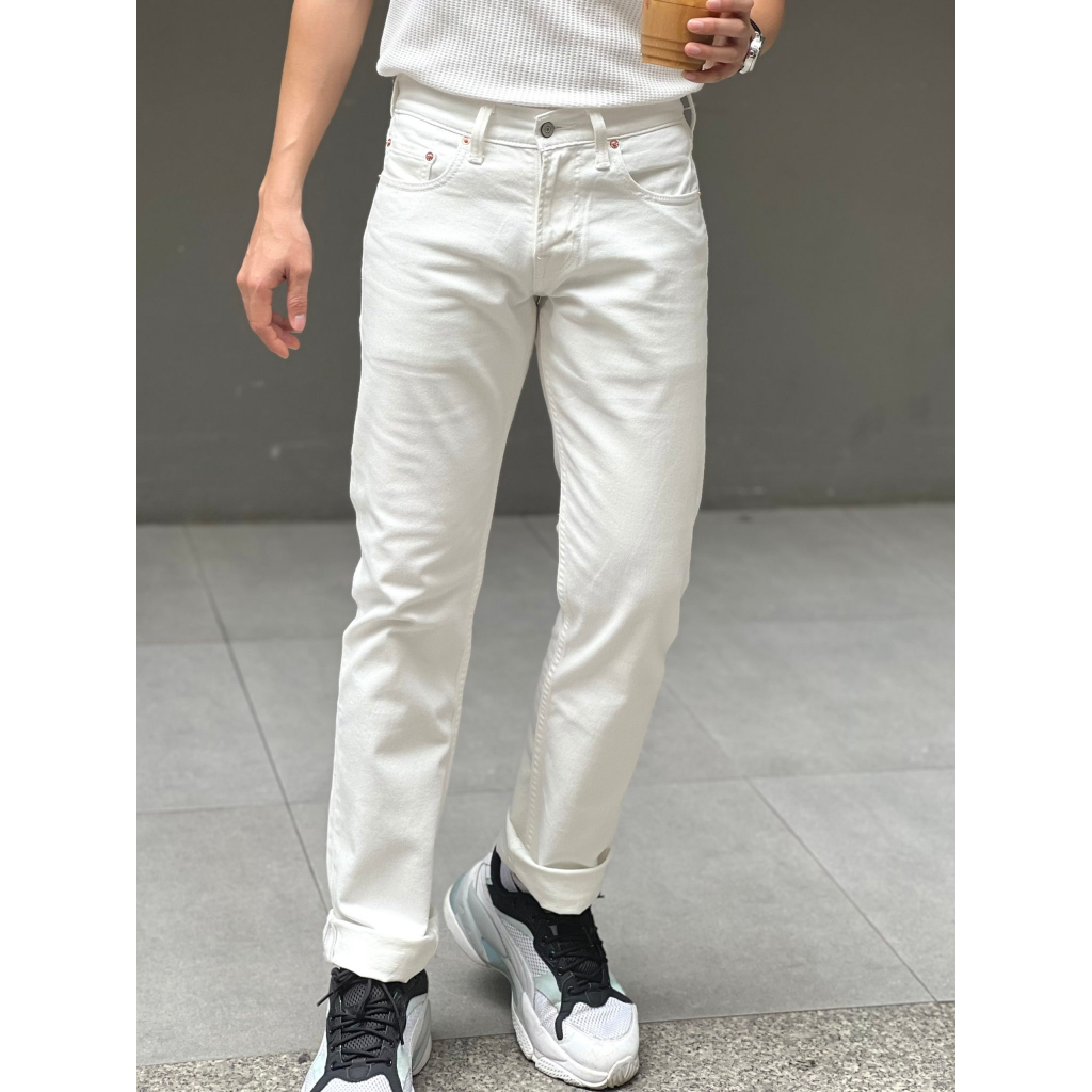 Quần jean l-e-v--i-s 5-05 trắng sữa ống suông xuất xịn cao cấp tiệc tùng xuống phố