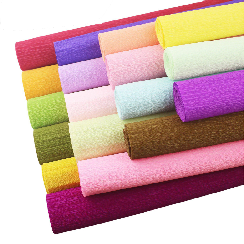 Cuộn giấy nhúm, giấy nhăn làm đồ handmade trang trí, làm hoa