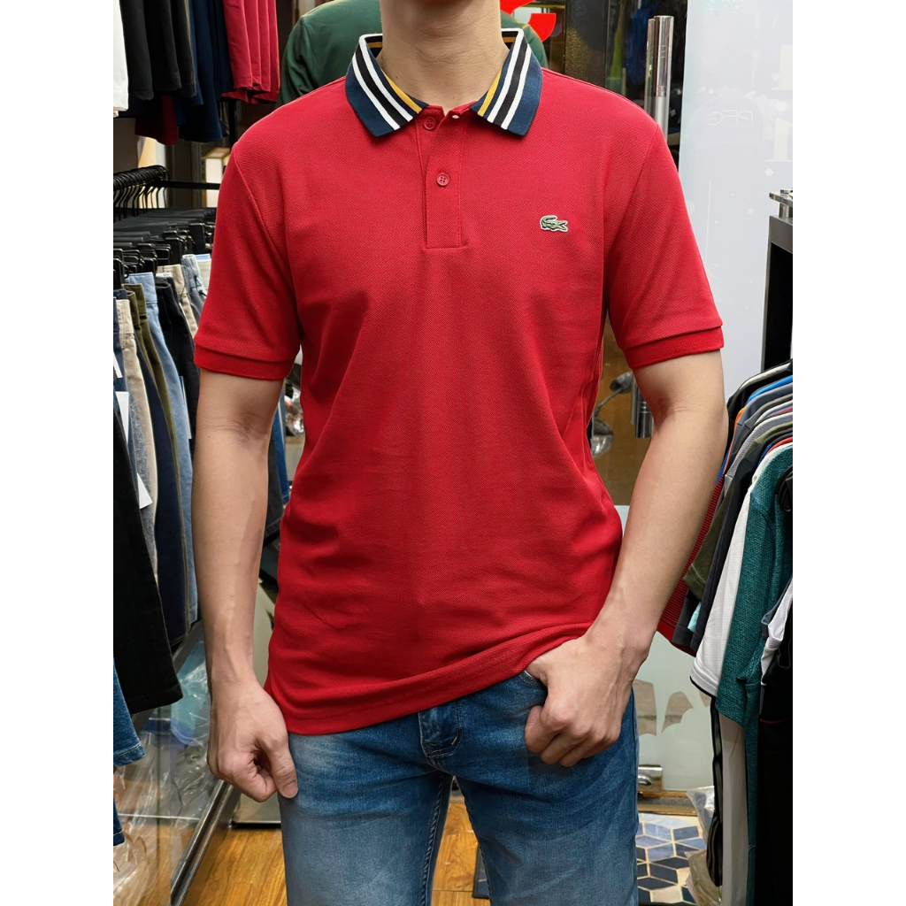 Polo LaC Họa Tiết Cổ Áo Basic Sang Trọng