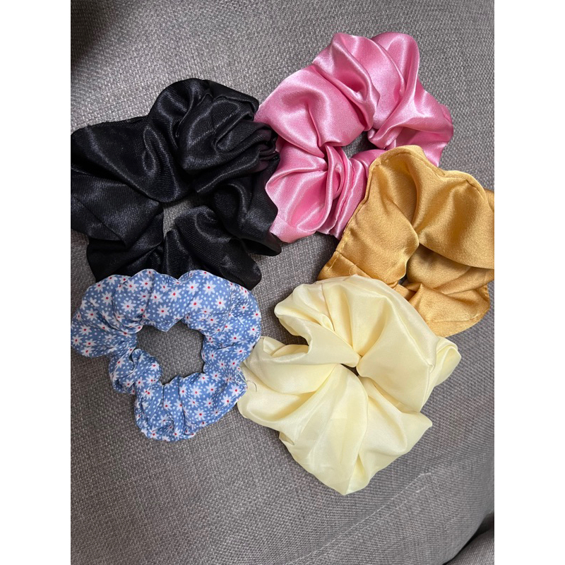 Scrunchies vải cột tóc nhiều kiểu