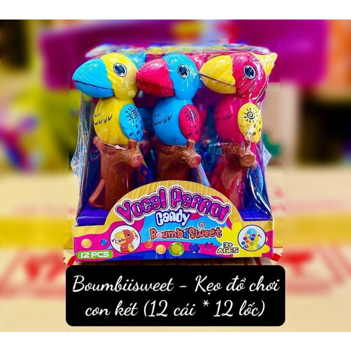 Kẹo Đồ Chơi Con Chim Két Chim Vẹt Nhai Kẹo BoumbiiSweet 20G Phát Ra Âm Thanh Vui Nhộn