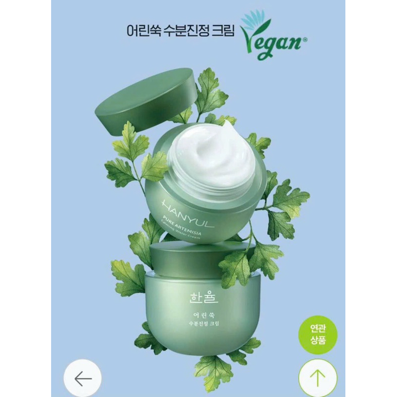 Kem Dưỡng Da Ngải Cứu Hanyul Pure Artemisia Watery Calming Cream 50ml