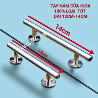 TAY NẮM CỬA-TAY NẮM TỦ INOX 100% DÀI 12cm-14cm (1 cái ) LOẠI TỐT  HÌNH THẬT