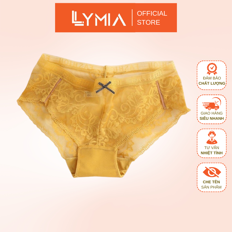 Quần lót nữ ren LYMIA cao cấp mềm mại cạp chữ chìm kháng khuẩn sexy gợi cảm 2248