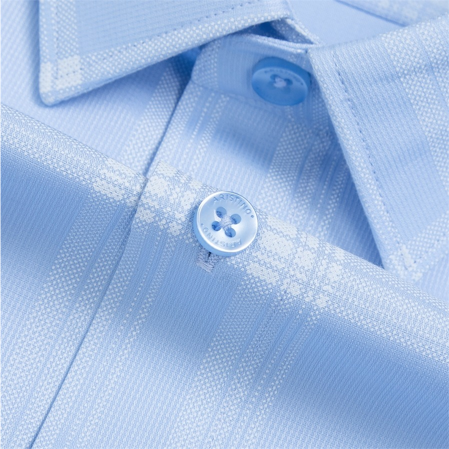 Áo sơ mi nam dài tay ARISTINO phom regular fit, màu xanh lịch lãm và ấn tượng  - ALS00403